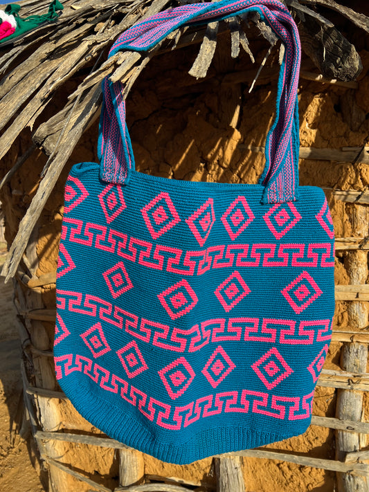 Bolsa Wayuu Grande Bicolor